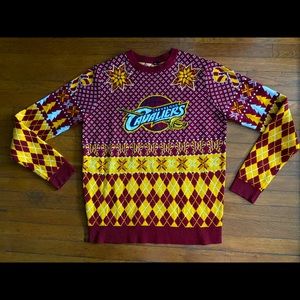 Cleveland Cavaliers Crewneck Christmas Sweater (L)